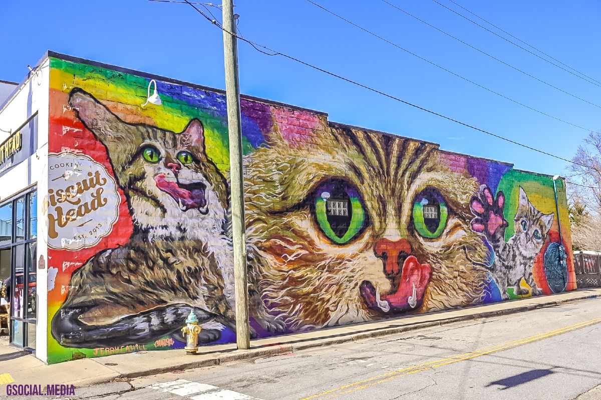 Cat Mural West Asheville