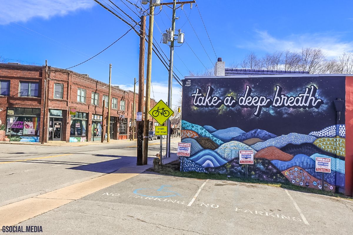 Take A Deep Breath Mural West Asheville